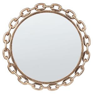 Kulaté nástěnné zrcadlo ø 46 cm zlaté YEBRA