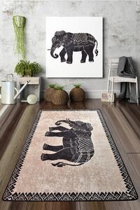 Conceptum Hypnose Kusový koberec Elefante Nero Djt, Vícebarevná, 80 x 200 cm
