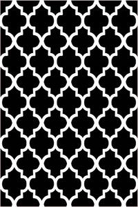 Conceptum Hypnose Kusový koberec Els1882 - Baroque - Black, Vícebarevná, 80 x 120 cm