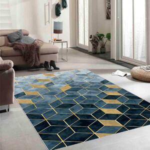 Conceptum Hypnose Kusový koberec EXFAB215, Bílá, Zelená, Zlatá