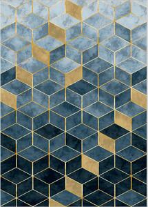 Conceptum Hypnose Kusový koberec EXFAB215, Bílá, Zelená, Zlatá, 160 x 230 cm