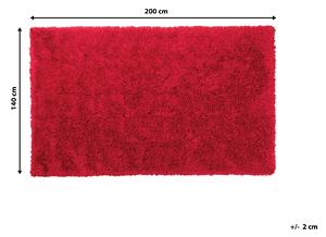 Koberec Shaggy 140 x 200 cm červený CIDE