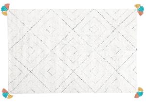Koberec Shaggy 140 x 200 cm bílý KARTAL