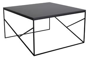 Nordic Design Černý lakovaný konferenční stolek Fanny 80 x 80 cm