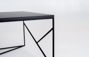 Nordic Design Černý lakovaný konferenční stolek Fanny 100 x 60 cm