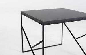 Nordic Design Černý lakovaný konferenční stolek Fanny 50 x 50 cm