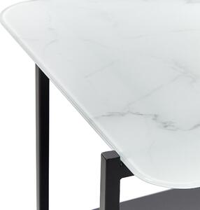 Konferenční stolek s mramorovým efektem bílý/černý GLOSTER