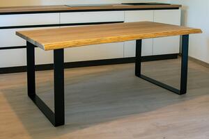 Moderní stoly Jídelní stůl BOLZANO R masiv dub/ocel