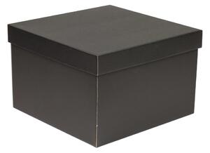 Dárková krabička s víkem 300x300x200 mm, černá