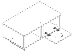 Konferenční stolek Filippa F8 (dub artisan + černá). 1043095