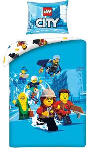 Bavlněné ložní povlečení LEGO CITY Adventures - motiv Fire Team - 100% bavlna - 70 x 90 cm + 140 x 200 cm