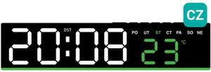 JVD Digitální budík do sítě s teploměrem a češtinou JVD SB114.3 (12-ti nebo 24-hodinový denní režim)