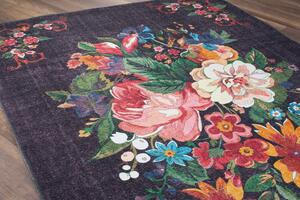 Conceptum Hypnose Kusový koberec Soul Chenille - Black AL 322, Vícebarevná, 75 x 150 cm