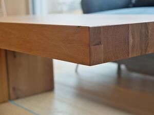 Majstrštych konferenční stolek Marabu - designový industriální nábytek Typ a sukovitost dřeva: Dub s méně suky (0 Kč), Velikost stolu (D x Š x V): 100 x 60 x 45 (cm)