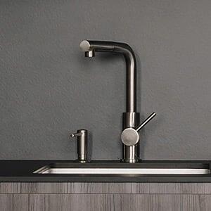 Omnires Albany kuchyňská baterie stojící inox AB1455IN