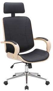 Kancelářská Židle Dayton ~ dřevo natura - Černá