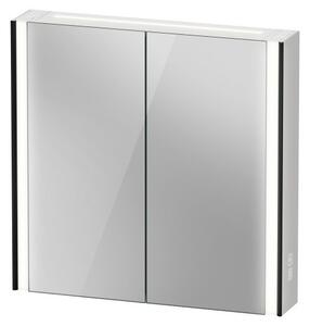 Duravit XViu - Zrcadlová skříňka s osvětlením, Icon verze, 820x156 mm, černá matná XV71420B2B2
