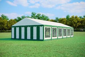 Párty stan 6x12 m STANDARD - ohnivzdorný barva Zeleno-bílá