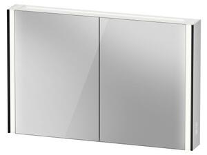 Duravit XViu - Zrcadlová skříňka s osvětlením, Icon verze, 1220x156 mm, černá matná XV71440B2B2