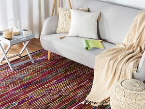 Různobarevný bavlněný koberec v tmavém odstínu 140x200 cm BARTIN