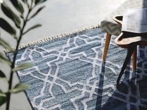 Modrý bavlněný koberec 140x200 cm ADIYAMAN