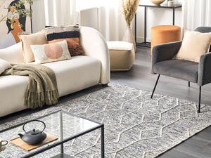 Krátkovlasý koberec krémově šedý 160 x 230 cm EDREMIT