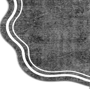 Conceptum Hypnose Kusový koberec WOOKECE283, Šedá, Bílá, 160 x 230 cm
