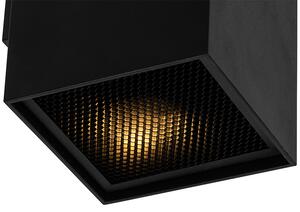 Designová nástěnná lampa černý čtverec - Sab Honey