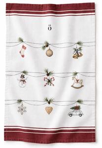 Sögne Home Bavlněná utěrka Christmas Garland - Red SGH119