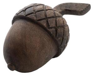 Sögne Home Dekorativní dřevěný žalud Acorn Dark Brown - 10 cm SGH124