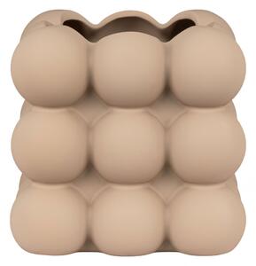 Květináč keramický, hnědý, 13,5×13,5×13 cm – House Nordic
