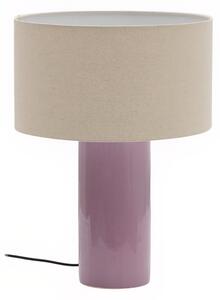 Fialová keramická stolní lampa Kave Home Toneric