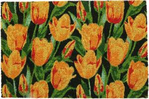 Kokosová rohožka Orange tulips, 39 x 59 cm