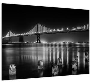 Obraz - Černobílý most (70x50 cm)