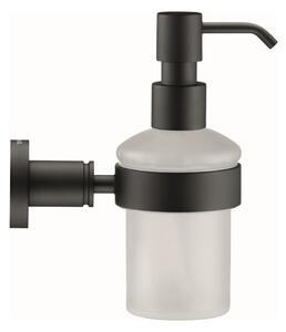 Duravit 99164600 - Nástěnný dávkovač mýdla D-CODE 390 ml mléčné sklo/matná černá