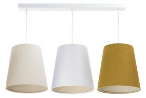 BPS koncept Závěsné lineární svítidlo BOHO, 3xE27, d. 85 cm Barva: Zlatá-bílá-béžová