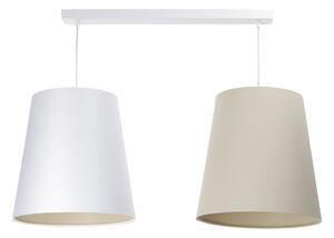 BPS koncept Závěsné lineární svítidlo BOHO, 2xE27, d. 95 cm Barva: Bílá a béžová