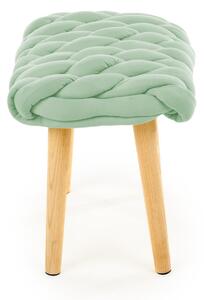 Pletená stolička s dřevěnými nohami Zelená ZENE