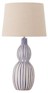 Modro-bílá kameninová stolní lampa Bloomingville Gavisa