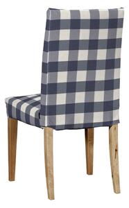 Potah na židli IKEA Henriksdal, krátký barva tmavě modrá látka vzorované