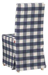 Potah na židli IKEA Henriksdal, dlouhý barva tmavě modrá látka vzorované