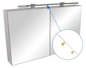 Comodo Zrcadlová skříňka Montana 100 ZS LED-G s osvětlením Any LED 80 G, zlatá