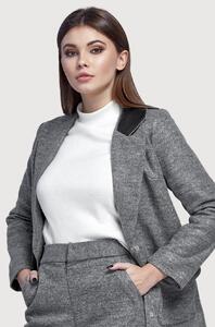 Marynarka szary melanż szary