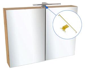 Comodo Zrcadlová skříňka Ideal OW 80 ZS LED-G s osvětlením Any LED 30 G, zlatá