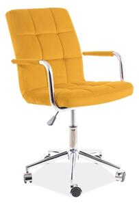 Expedo Dětská židle KEDE Q-022 VELVET, 51x87-97x40, bluvel 68, žlutá