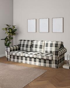 Potah na pohovku IKEA Ektorp 3-místná, nerozkládací barva černá látka pletený vzor, vzorované