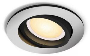 Philips Hue WA Milliskin zápustné LED svítidlo 1xGU10 4,2W 400lm 2200-6500K 9cm kulaté IP20, hliník