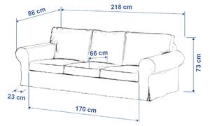 Potah na pohovku IKEA Ektorp 3-místná, nerozkládací barva béžová látka lesklé, sametová