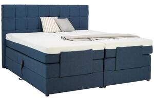 POSTEL BOXSPRING, 180/200 cm, textil, modrá Moderano - Postele boxspring