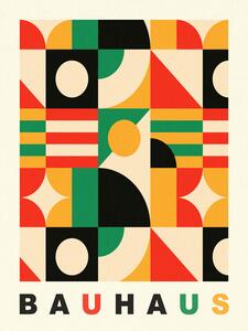 Obrazová reprodukce Original Bauhaus (No.4) in Red & Green